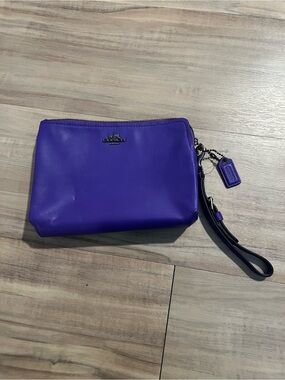 Purple Coach Wristlet Bag